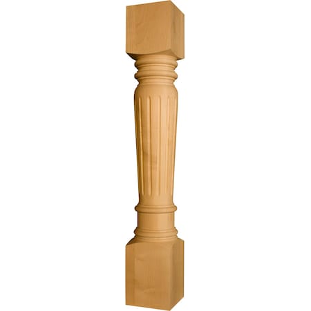 Osborne Wood Products 34 1/2 x 5 Massive Fluted Islander Leg in Hickory 1465H